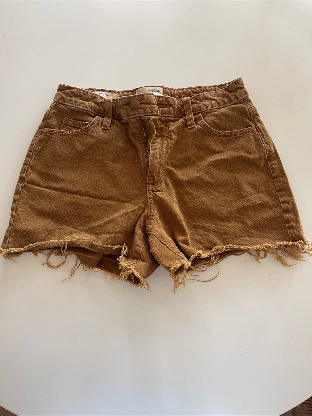 Universal Thread Brown Frayed Hem Denim Shorts